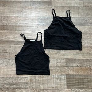 2 H&M High Neck Cropped Tank